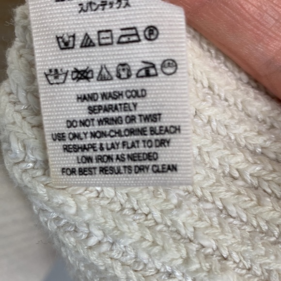 Free People On My Side Pullover Button Turtleneck Sweater Cream Size Medium - Picture 15 of 15